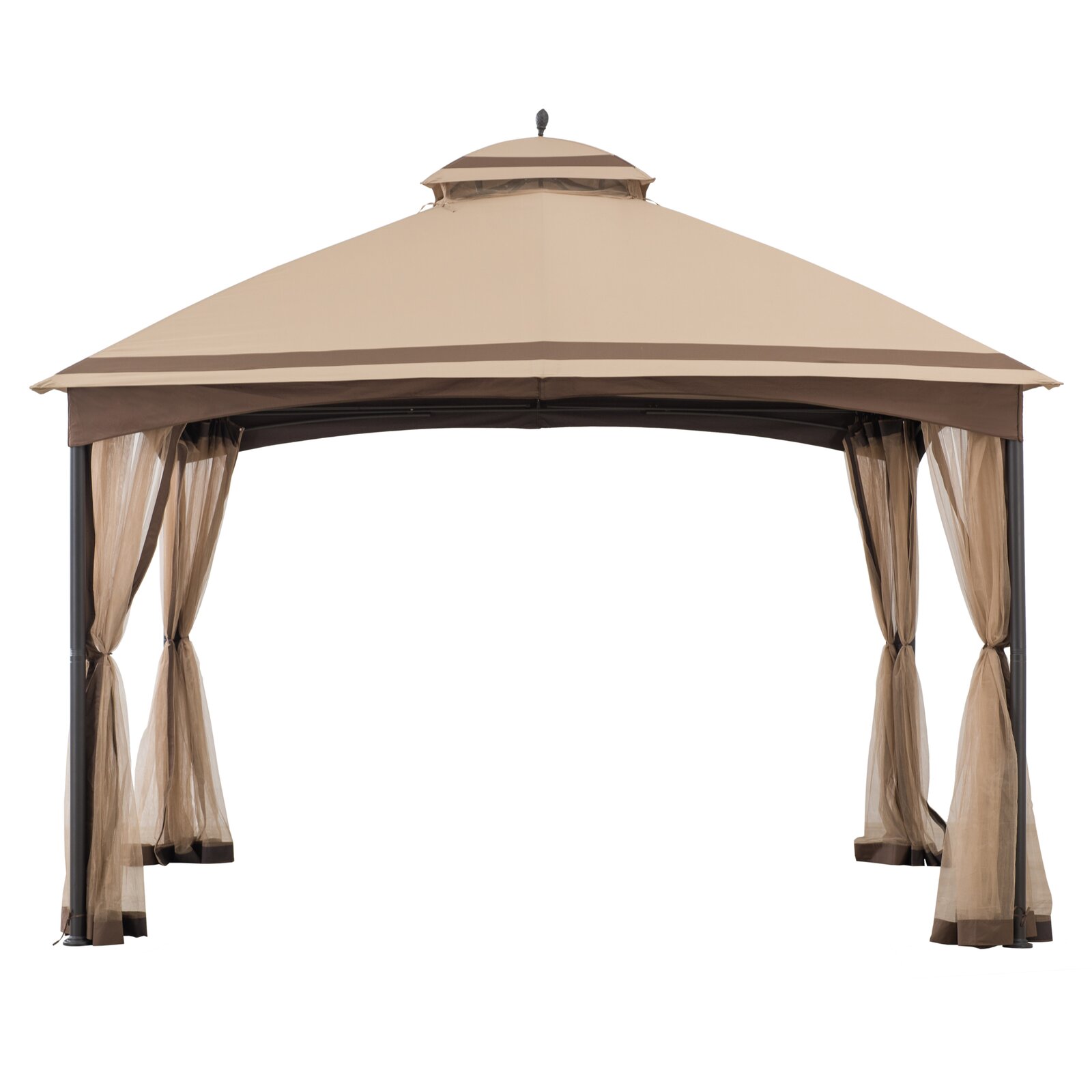 Sunjoy 12 Ft. W x 10 Ft. D Metal Patio Gazebo & Reviews Sunjoy 12 Ft. W x 10 Ft. D Metal Patio Gazebo & Reviews